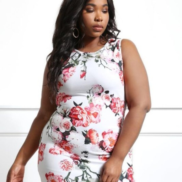 Kayden Reneice Boutique Dresses & Skirts - Plus Size Floral Print Mini Dress
